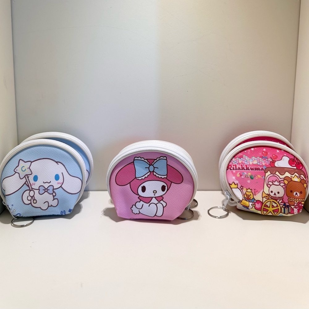 Hello Kitty and Friends Coin Keychain Purse | BUNDLE OF 3 (mix) | ***